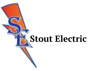 A logo of stout electric